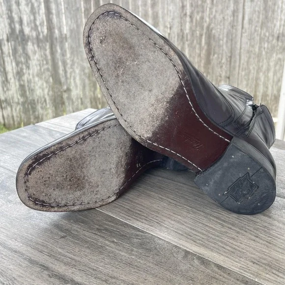 Florsheim Essex Boots Men 8D Red Leather Dress Ankle Side Zip Moc Toe 17074 18 - Picture 11 of 13